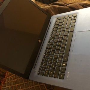 Blue touch screen laptop